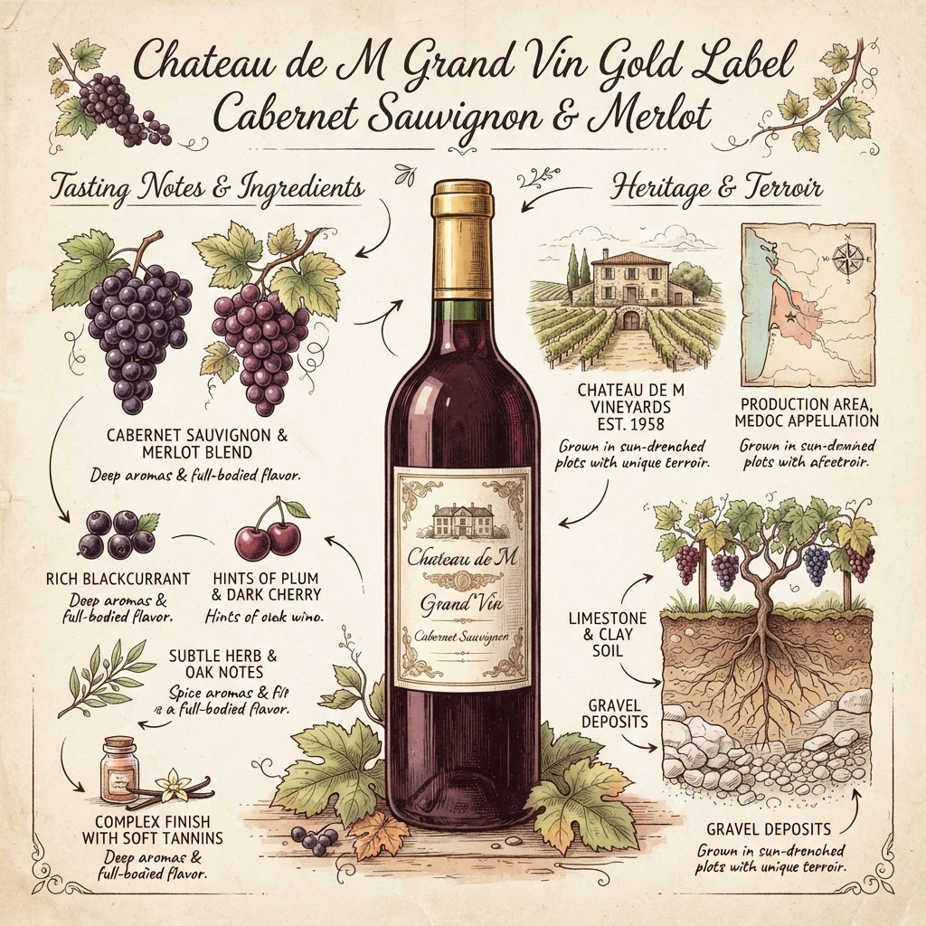Chateau de M Grand Vin Gold Label Cabernet Sauvignon & Merlot