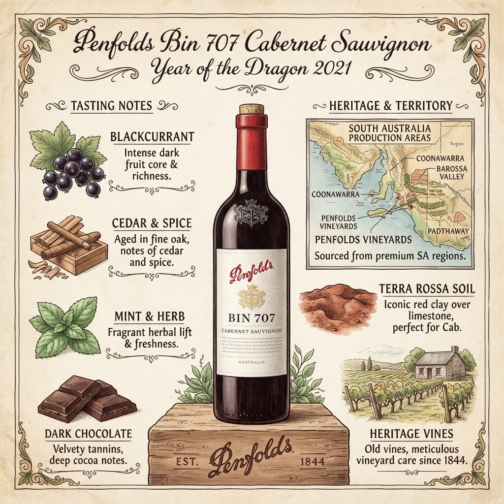 Penfolds Bin 707 Cabernet Sauvignon Year of the Dragon 2021