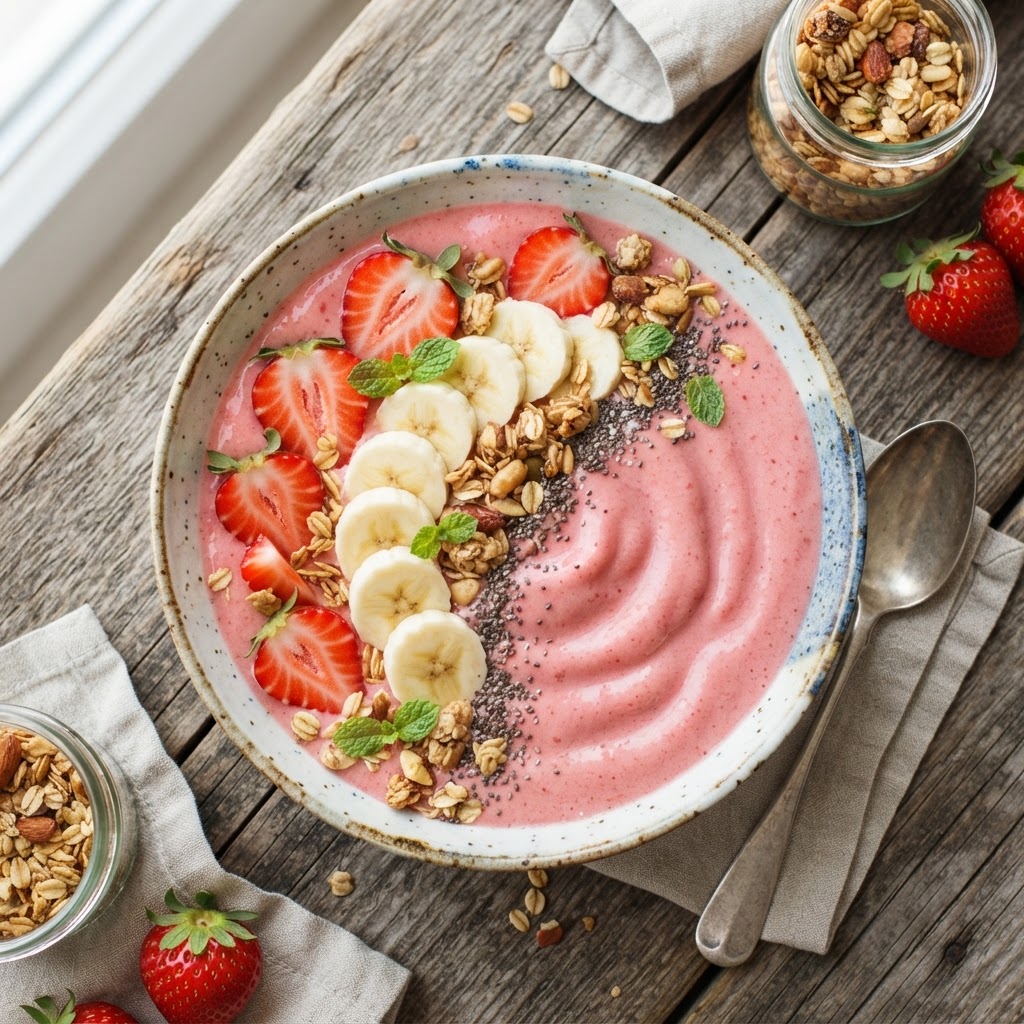 Strawberry Banana Smoothie Bowl