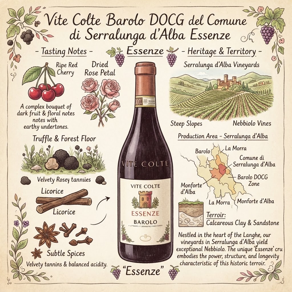 Vite Colte Barolo DOCG del Comune di Serralunga d'Alba Essenze
