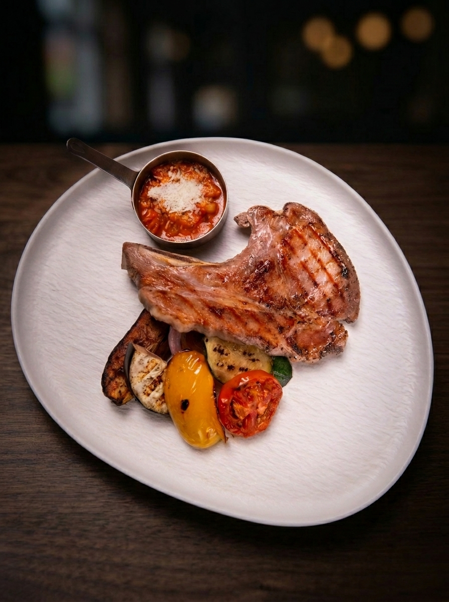Chuleta de cerdo a la parrilla