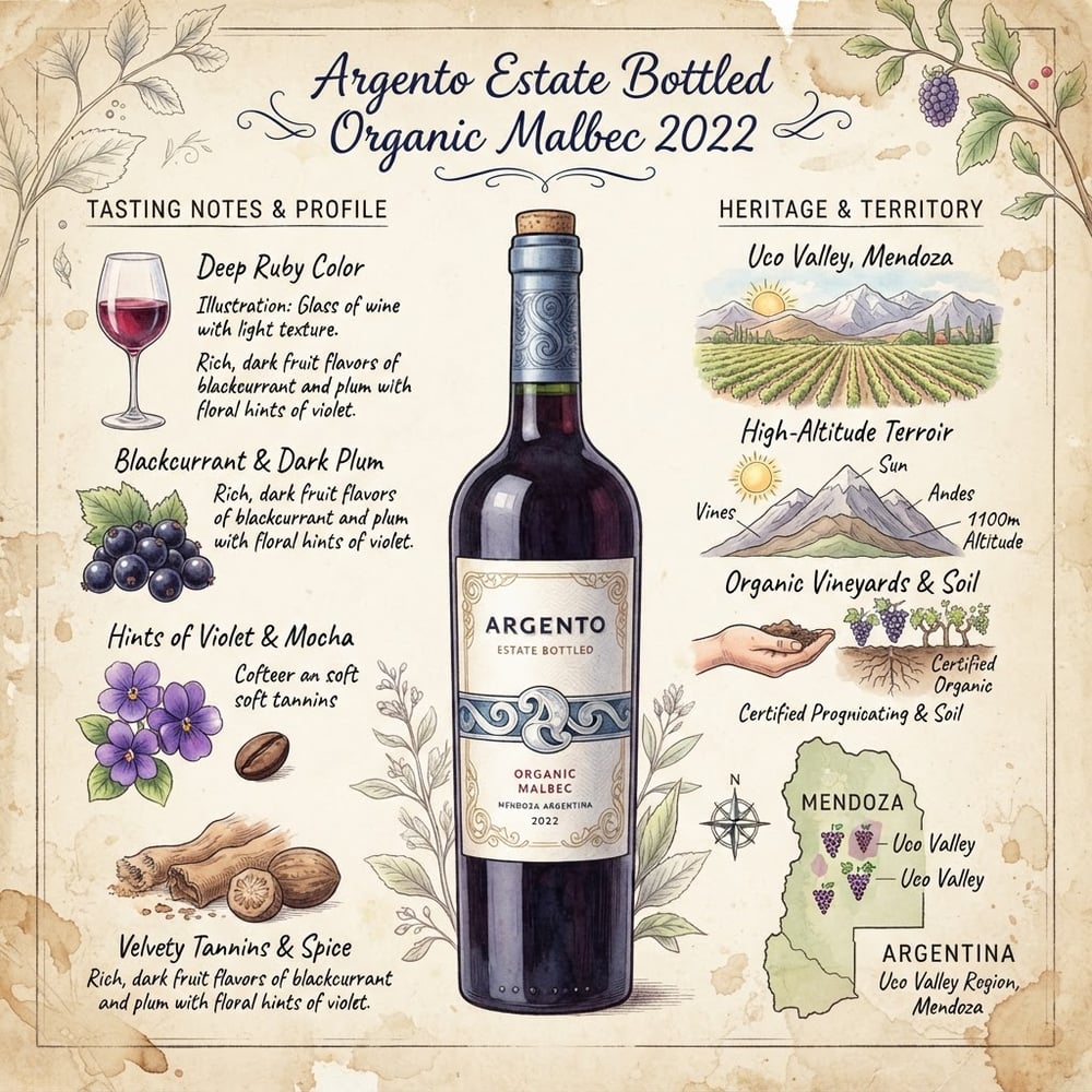 Argento Estate Bottled Organic Malbec 2022