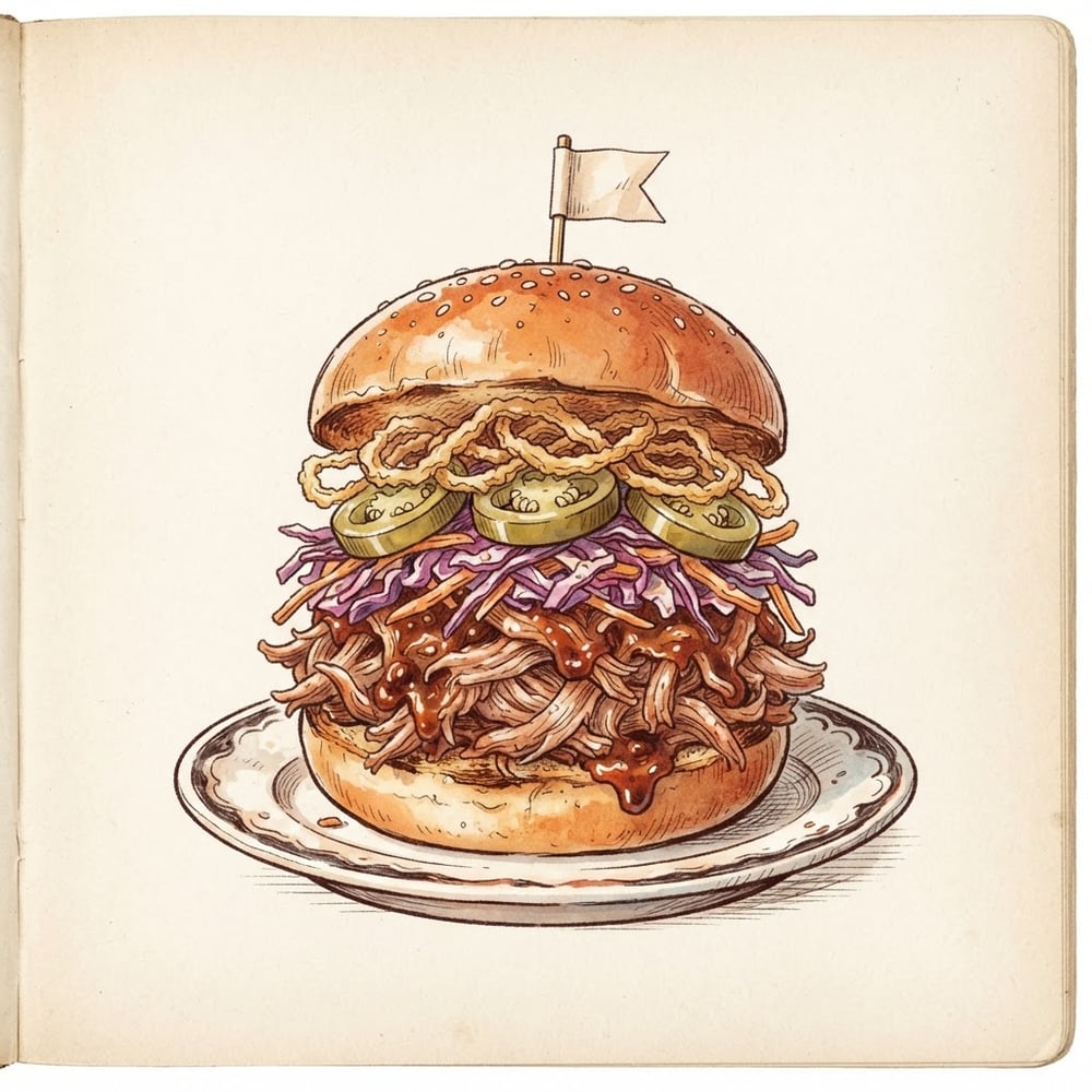 BBQ Pulled Pork Burger