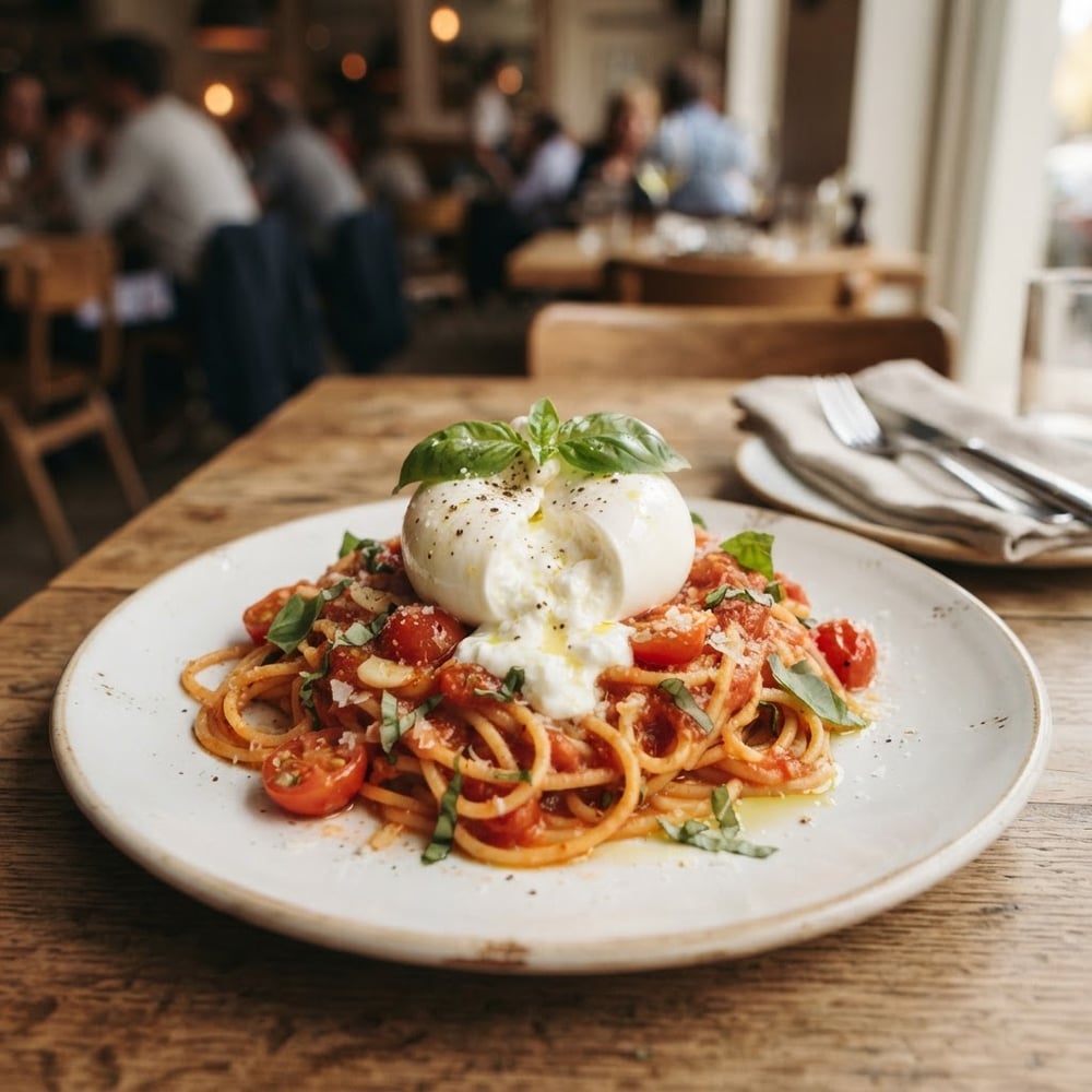 Burrata and tomato