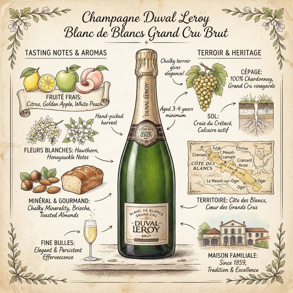 Champagne Duval Leroy Blanc de Blancs Grand Cru Brut