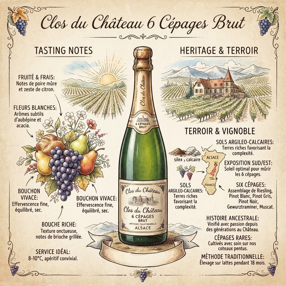 Château De Bligny Clos du Château 6 Cépages Brut