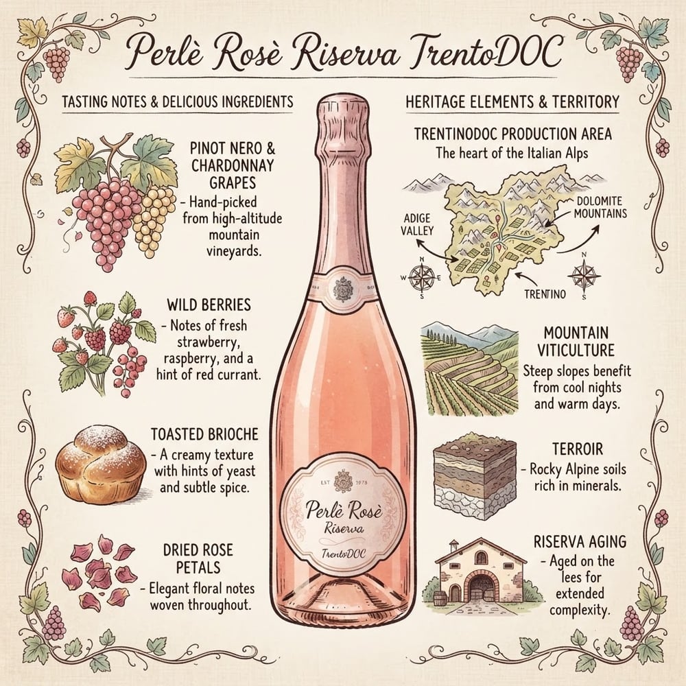 Perlè Rosè Riserva TrentoDOC