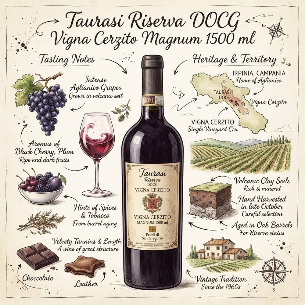 Quintodecimo Taurasi Riserva DOCG Vigna Cerzito Magnum 1500 ml