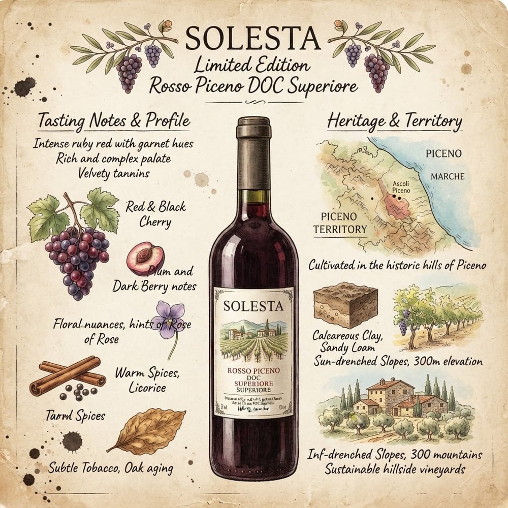 SOLESTA Limited Edition Rosso Piceno DOC Superiore