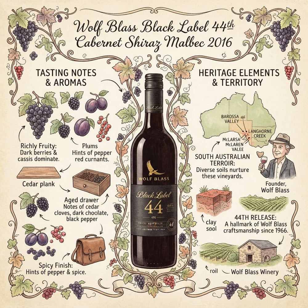 Wolf Blass Black Label 44th Cabernet Shiraz Malbec 2016