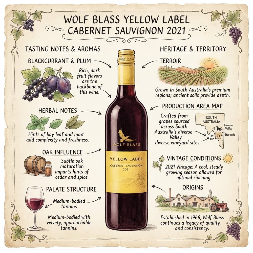 Wolf Blass Yellow Label Cabernet Sauvignon 2021