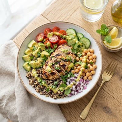 Grilled Chicken Quinoa Power Bowl