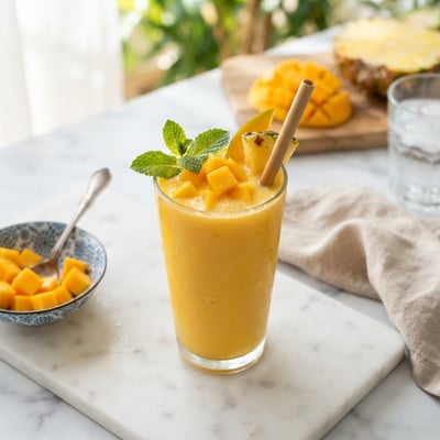 Tropical Mango Pineapple Smoothie