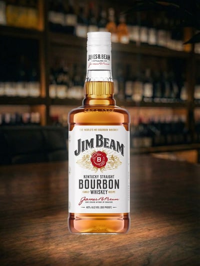 Jim Beam White Label Bourbon Whiskey 